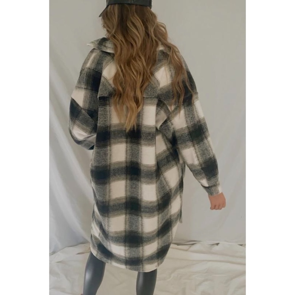 LAST ONE Snow Way Plaid Jacket Heavyweight Flannel Coat OS - Picture 5 of 6